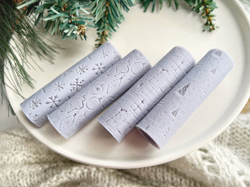 Christmas Print Texture Roller • Polymer Clay Roller